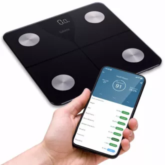 Salente SlimFit, chytrá osobní diagnostická fitness váha, Bluetooth, černá Salente SlimFit, chytrá osobní diagnostická fitness váha, Bluetooth, černá