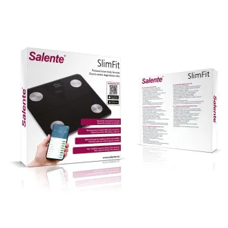 Salente SlimFit, chytrá osobní diagnostická fitness váha, Bluetooth, černá Salente SlimFit, chytrá osobní diagnostická fitness váha, Bluetooth, černá