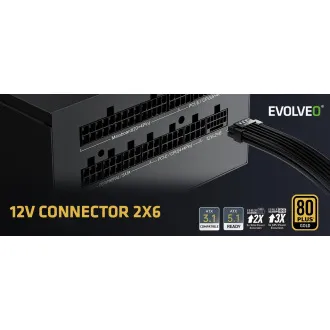 EVOLVEO G1000/1000W/ATX 3.0/80PLUS Gold/Modular EVOLVEO G1000/1000W/ATX 3.0/80PLUS Gold/Modular