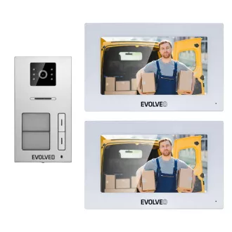 EVOLVEO DoorPhone AP2-2 drátový videotelefon pro dva byty s aplikací, bílý EVOLVEO DoorPhone AP2-2 drátový videotelefon pro dva byty s aplikací, bílý