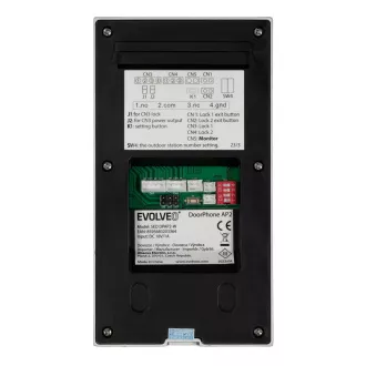 EVOLVEO DoorPhone AP2-2 drátový videotelefon pro dva byty s aplikací, bílý EVOLVEO DoorPhone AP2-2 drátový videotelefon pro dva byty s aplikací, bílý