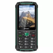 EVOLVEO StrongPhone W4, IP68 odolný Dual SIM telefon, 2,8"LCD, 2500mAh, Powerbanka, černo-zelený