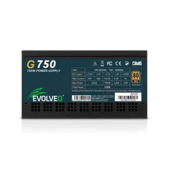 EVOLVEO G750,750W,ATX3.1,14cm,aPFC,80+GOLD,3YRW EVOLVEO G750,750W,ATX3.1,14cm,aPFC,80+GOLD,3YRW