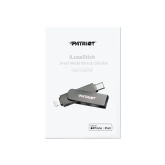 Patriot iLuxe Stick C MFi/256GB/USB 3.2/Lightning + USB-C/Černá Patriot iLuxe Stick C MFi/256GB/USB 3.2/Lightning + USB-C/Černá