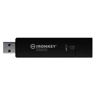 Kingston Ironkey D500S/64GB/USB 3.2/USB-A/Černá Kingston Ironkey D500S/64GB/USB 3.2/USB-A/Černá