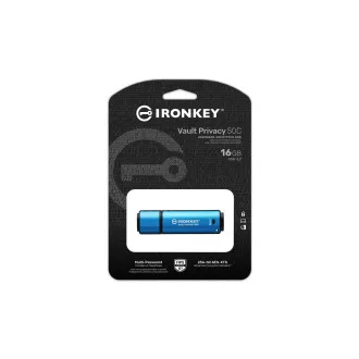 Kingston Ironkey Vault Privacy 50C/16GB/USB 3.2/USB-C/Modrá Kingston Ironkey Vault Privacy 50C/16GB/USB 3.2/USB-C/Modrá