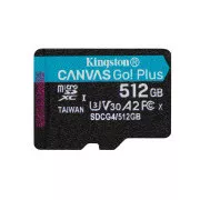 Kingston Canvas Go Plus A2/Micro SDXC/512GB/UHS-I U3 / Class 10