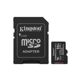 Kingston Canvas Select Plus/Micro SDXC/64GB/UHS-I U1 / Class 10/+ Adaptér Kingston Canvas Select Plus/Micro SDXC/64GB/UHS-I U1 / Class 10/+ Adaptér