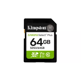 Kingston Canvas Select Plus/SDXC/64GB/UHS-I U1 / Class 10 Kingston Canvas Select Plus/SDXC/64GB/UHS-I U1 / Class 10