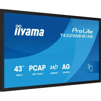 43" iiyama T4329AS-B1AG:VA,4K UHD,Android,24/7 43" iiyama T4329AS-B1AG:VA,4K UHD,Android,24/7