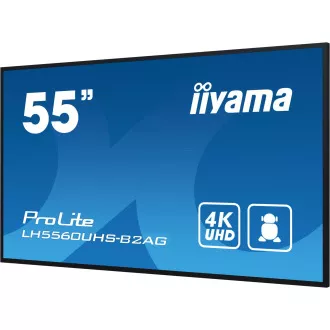 55" iiyama LH5560UHS-B2AG: VA,4K UHD,Andr.11,24/7 55" iiyama LH5560UHS-B2AG: VA,4K UHD,Andr.11,24/7