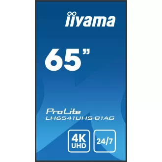 65" iiyama LH6541UHS-B1AG:VA,4K UHD,24/7 65" iiyama LH6541UHS-B1AG:VA,4K UHD,24/7