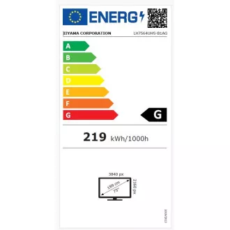 75" iiyama LH7564UHS-B1AG:VA, 4K UHD,Android,24/7 75" iiyama LH7564UHS-B1AG:VA, 4K UHD,Android,24/7