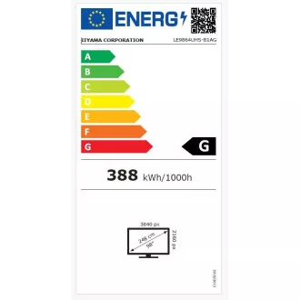 98" iiyama LE9864UHS-B1AG:VA,4K UHD,Android,24/7 98" iiyama LE9864UHS-B1AG:VA,4K UHD,Android,24/7