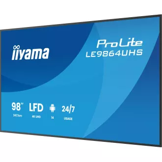98" iiyama LE9864UHS-B1AG:VA,4K UHD,Android,24/7 98" iiyama LE9864UHS-B1AG:VA,4K UHD,Android,24/7