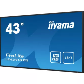 43" iiyama LE4341S-B2: IPS,FHD,3xHDMI,LAN,USB 43" iiyama LE4341S-B2: IPS,FHD,3xHDMI,LAN,USB