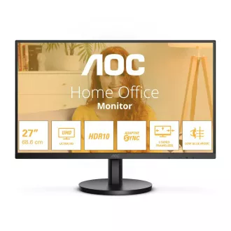 AOC/U27B3M/27"/VA/4K UHD/60Hz/4ms/Black/3R AOC/U27B3M/27"/VA/4K UHD/60Hz/4ms/Black/3R