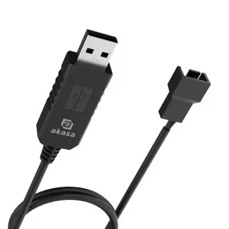 AKASA - 5V to 12V DC Step-Up Voltage Converter Cable for USB to 3-Pin & 4-Pin PC Fan AKASA - 5V to 12V DC Step-Up Voltage Converter Cable for USB to 3-Pin & 4-Pin PC Fan