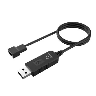 AKASA - 5V to 12V DC Step-Up Voltage Converter Cable for USB to 3-Pin & 4-Pin PC Fan AKASA - 5V to 12V DC Step-Up Voltage Converter Cable for USB to 3-Pin & 4-Pin PC Fan