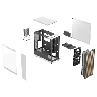 Fractal Design North Chalk White TG Clear/Midi Tower/Transpar./Bílá