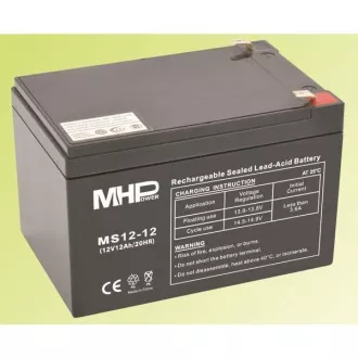 Pb akumulátor MHPower VRLA AGM 12V/12Ah (MS12-12) Pb akumulátor MHPower VRLA AGM 12V/12Ah (MS12-12)