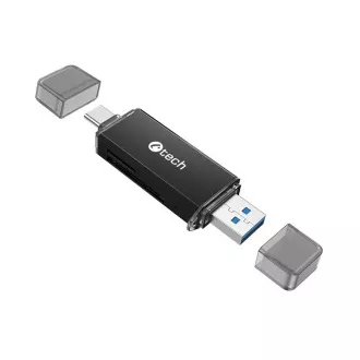 Čtečka karet C-tech UCR-02-AL, USB 3.0 TYPE A/ TYPE C, SD/micro SD Čtečka karet C-tech UCR-02-AL, USB 3.0 TYPE A/ TYPE C, SD/micro SD