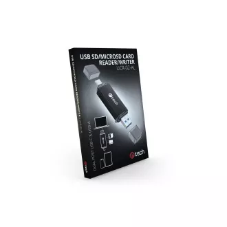 Čtečka karet C-tech UCR-02-AL, USB 3.0 TYPE A/ TYPE C, SD/micro SD Čtečka karet C-tech UCR-02-AL, USB 3.0 TYPE A/ TYPE C, SD/micro SD