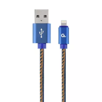 Gembird oplétaný denim USB-A/Lightning kabel 2m Gembird oplétaný denim USB-A/Lightning kabel 2m