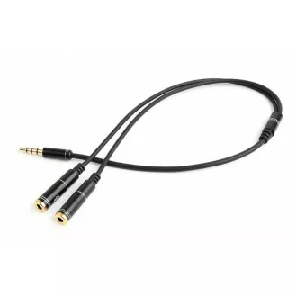 GEMBIRD 3,5 mm jack audio+microphone redukce, 20 cm, 2xF/M, 4pin GEMBIRD 3,5 mm jack audio+microphone redukce, 20 cm, 2xF/M, 4pin