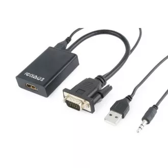 GEMBIRD Redukce VGA - HDMI, 0,15m, M/F GEMBIRD Redukce VGA - HDMI, 0,15m, M/F
