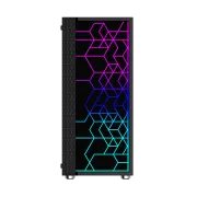 Gembird Computer Fornax 2500 ARGB/Midi Tower/Transpar./Černá