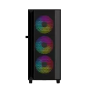 Gembird Fornax 4000 ARGB/Midi Tower/Transpar./Černá