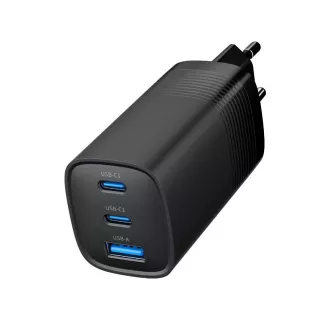 GEMBIRD PD nabíječka 1xUSB-A 2xUSB-C 67W černá GEMBIRD PD nabíječka 1xUSB-A 2xUSB-C 67W černá