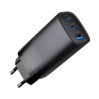 GEMBIRD PD nabíječka 1xUSB-A 2xUSB-C 67W černá GEMBIRD PD nabíječka 1xUSB-A 2xUSB-C 67W černá