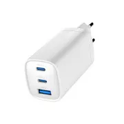 GEMBIRD PD nabíječka 1xUSB-A 2xUSB-C 67W bilá