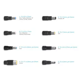 AVACOM QuickTIP 250W - univerzální adaptér pro notebooky + 8 konektorů AVACOM QuickTIP 250W - univerzální adaptér pro notebooky + 8 konektorů
