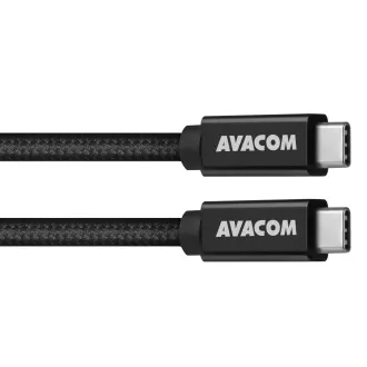 AVACOM datový a nabíjecí kabel USB Type-C - USB Type-C, 100cm, 100W E-Mark, černý AVACOM datový a nabíjecí kabel USB Type-C - USB Type-C, 100cm, 100W E-Mark, černý