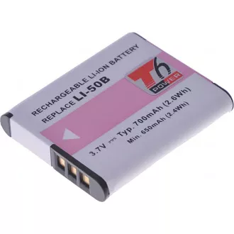 Baterie T6 Power pro Li-50B, D-Li92, DB-100, VW-VBX090, NP-150, LB-050, LB-052, 730mAh, 2,7Wh Baterie T6 Power pro Li-50B, D-Li92, DB-100, VW-VBX090, NP-150, LB-050, LB-052, 730mAh, 2,7Wh