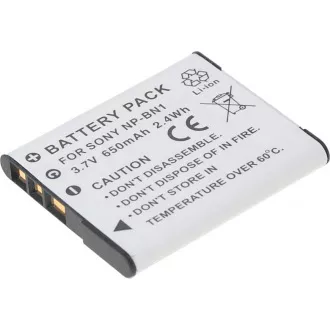 Baterie T6 Power Sony NP-BN1, 600mAh, 2,2Wh, šedá Baterie T6 Power Sony NP-BN1, 600mAh, 2,2Wh, šedá