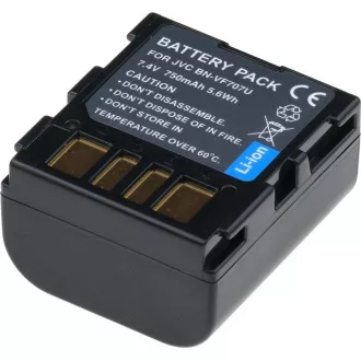 Baterie T6 Power pro JVC BN-VF707U, BN-VF707, 750mAh, 5,4Wh, šedá Baterie T6 Power pro JVC BN-VF707U, BN-VF707, 750mAh, 5,4Wh, šedá