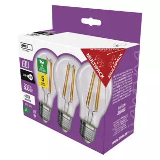 LED žárovka A60/E27/3,8W/60W/806lm/neutrální bílá,3ks LED žárovka A60/E27/3,8W/60W/806lm/neutrální bílá,3ks
