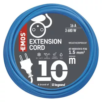 EMOS PRODLUŽKA 1Z 10M 1,5MM NEMRZNOUCÍ KABEL EMOS PRODLUŽKA 1Z 10M 1,5MM NEMRZNOUCÍ KABEL