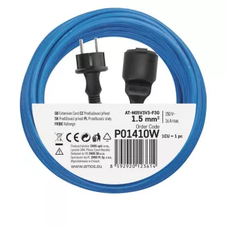 EMOS PRODLUŽKA 1Z 10M 1,5MM NEMRZNOUCÍ KABEL EMOS PRODLUŽKA 1Z 10M 1,5MM NEMRZNOUCÍ KABEL