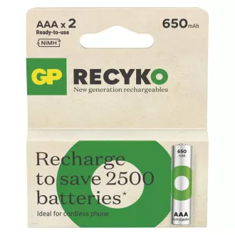 GP Nabíjecí bat.ReCyko 650 AAA (HR03)-2ks GP Nabíjecí bat.ReCyko 650 AAA (HR03)-2ks