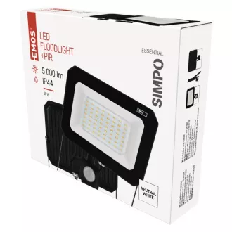 EMOS LED REFLEKTOR SIMPO 50W, 5000Lm, 4000K, PIR EMOS LED REFLEKTOR SIMPO 50W, 5000Lm, 4000K, PIR