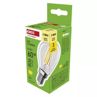 EMOS LED FLM MINI GL 5,9W(60W) 806lm E14 WW EMOS LED FLM MINI GL 5,9W(60W) 806lm E14 WW
