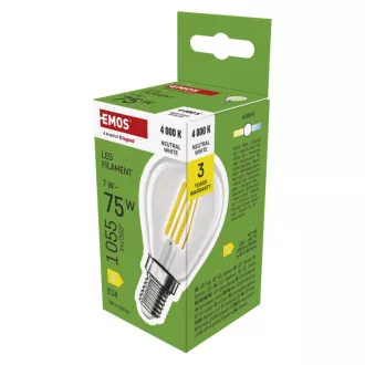 EMOS LED FLM MINI GL 7W(75W) 1055lm E14 NW EMOS LED FLM MINI GL 7W(75W) 1055lm E14 NW