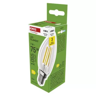 EMOS LED FLM CANDLE 7W(75W) 1055lm E14 NW EMOS LED FLM CANDLE 7W(75W) 1055lm E14 NW