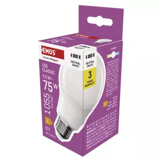 EMOS LED CLS A60 9,5W(75W) 1055lm E27 NW EMOS LED CLS A60 9,5W(75W) 1055lm E27 NW