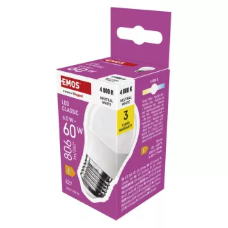 LED CLS MINI GLOBE 6,5W(60W) 806lm E27 NW LED CLS MINI GLOBE 6,5W(60W) 806lm E27 NW